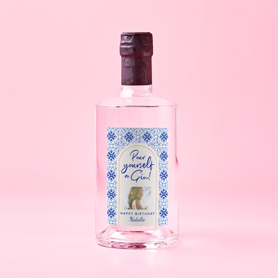 Personalised Birthday Pink Gin 70cl