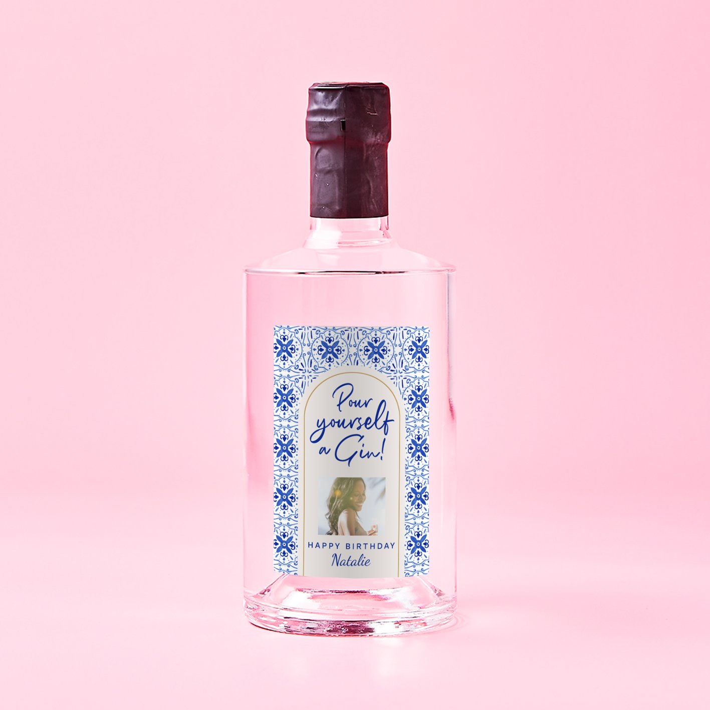 Moonpig Personalised Birthday Pink Gin 70Cl Alcohol