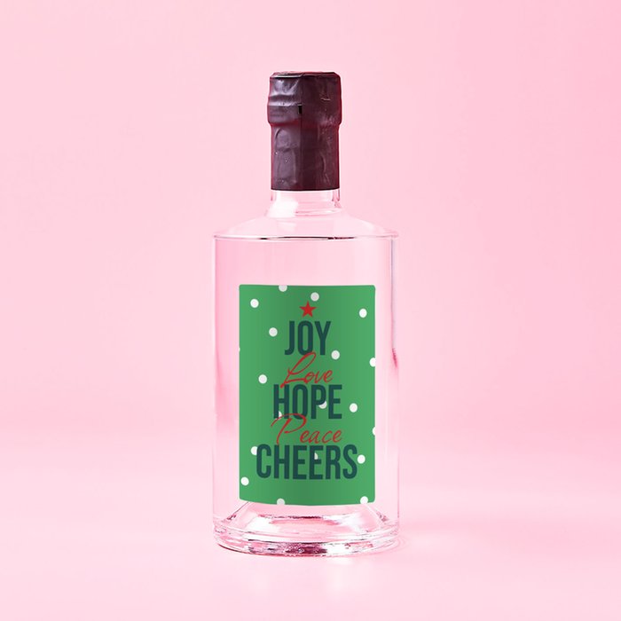 Personalised Christmas Cheers Gin 70cl