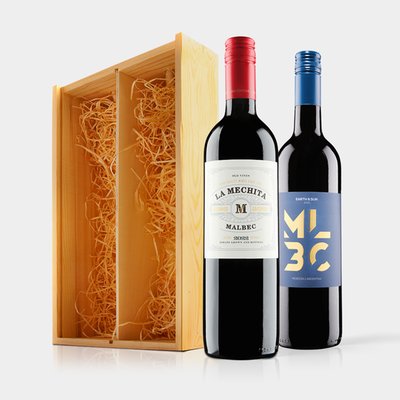 Virgin Wines Argentinean Malbec Duo in Wooden Gift Box