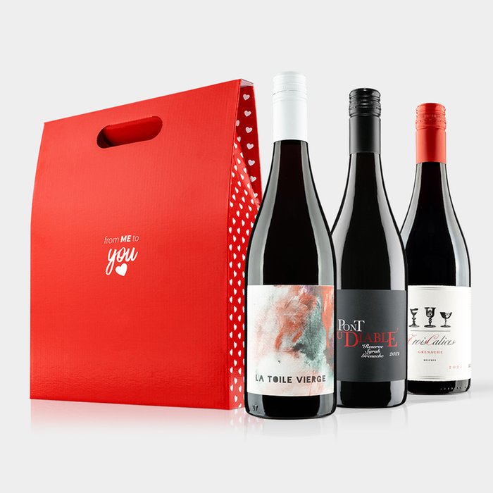Virgin Wines Me to You French Red Wine Trio Gift Set 75cl