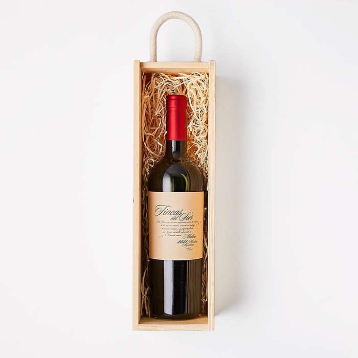 Virgin Wines Fincas del Sur Malbec in Wooden Gift Box | Moonpig