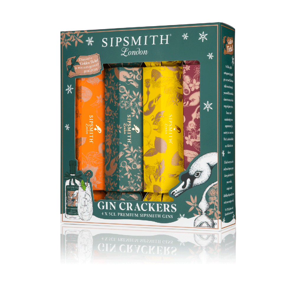 Sipsmith Gin Crackers 4 X 5Cl Alcohol