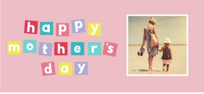 Pastel Blocks Photo Upload Happy Mother's Day Mug