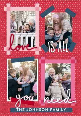 A Little Note Love Is All You Need From The Family Photo Upload Card
