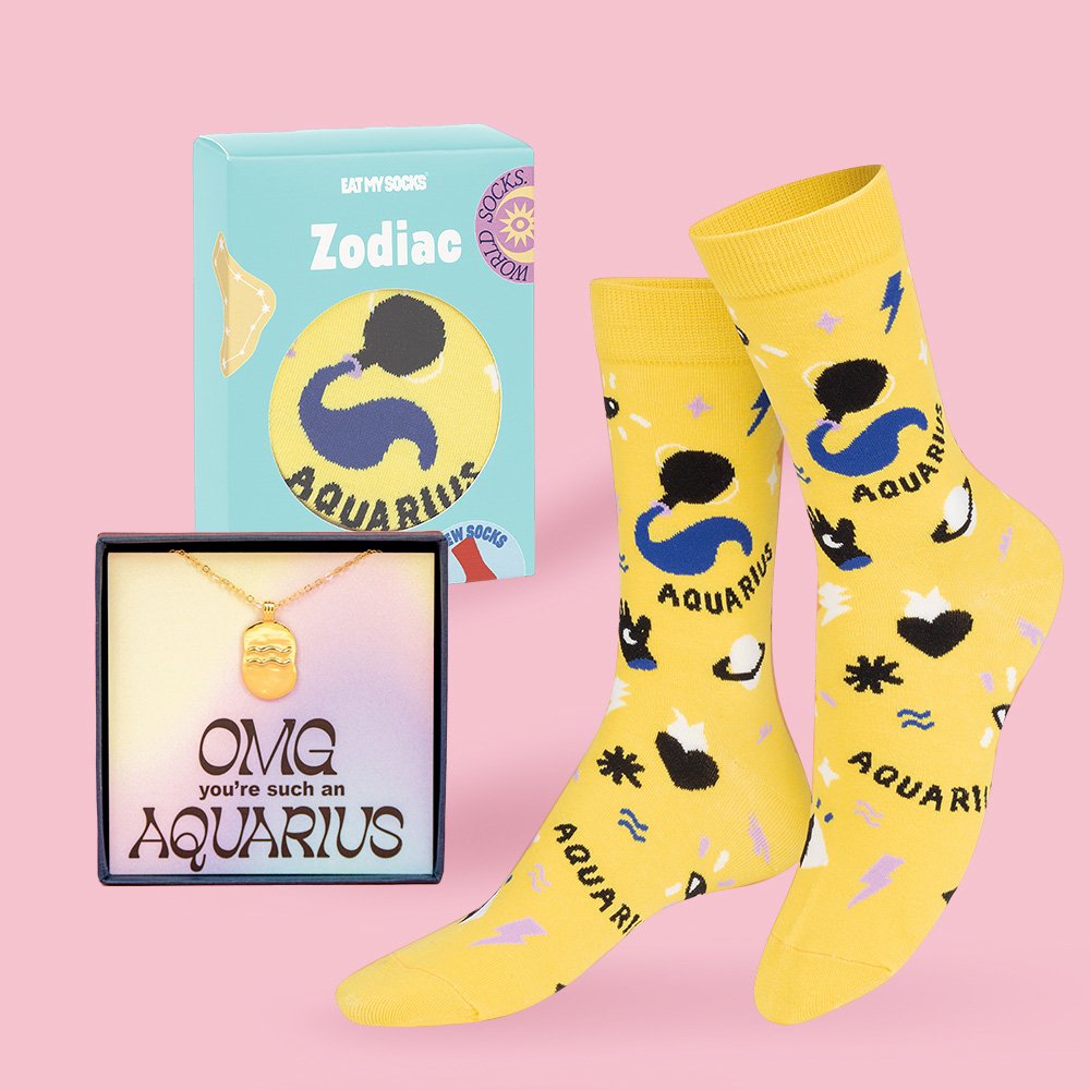 Eat My Socks Aquarius Necklace & Socks