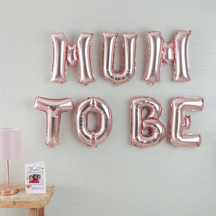 Letterbox 'Mum To Be' Rose Gold Balloons