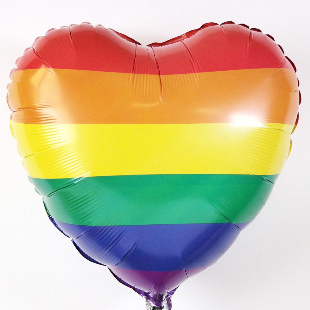 Rainbow Heart Balloon