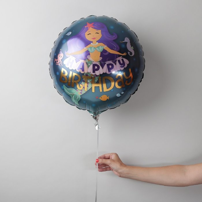 Happy Birthday Mermaid Balloon