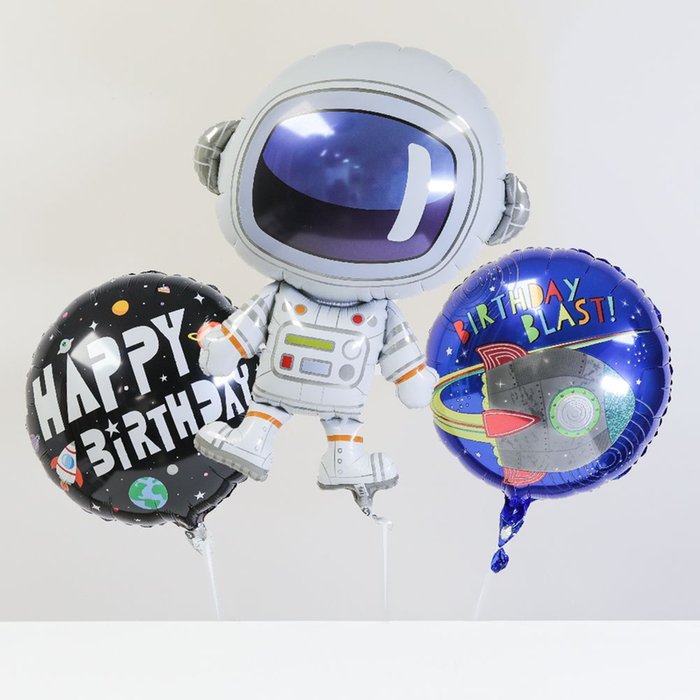 Giant Happy Birthday Space Themed Gift Set Balloons