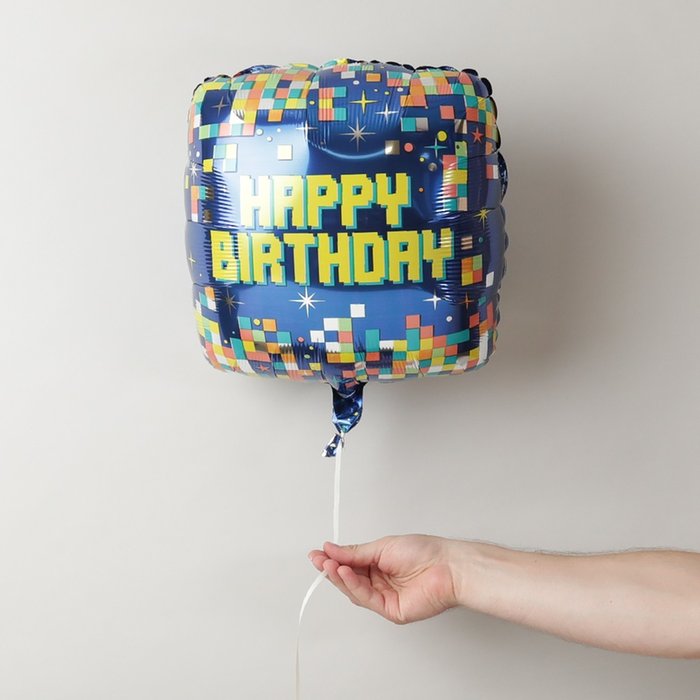 Happy Birthday Geometric Balloon