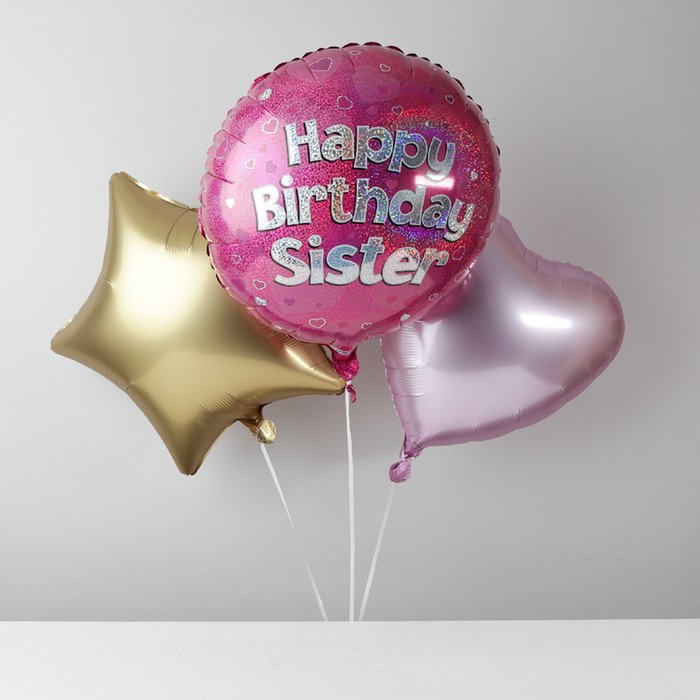 Happy Birthday Sister Balloon Trio