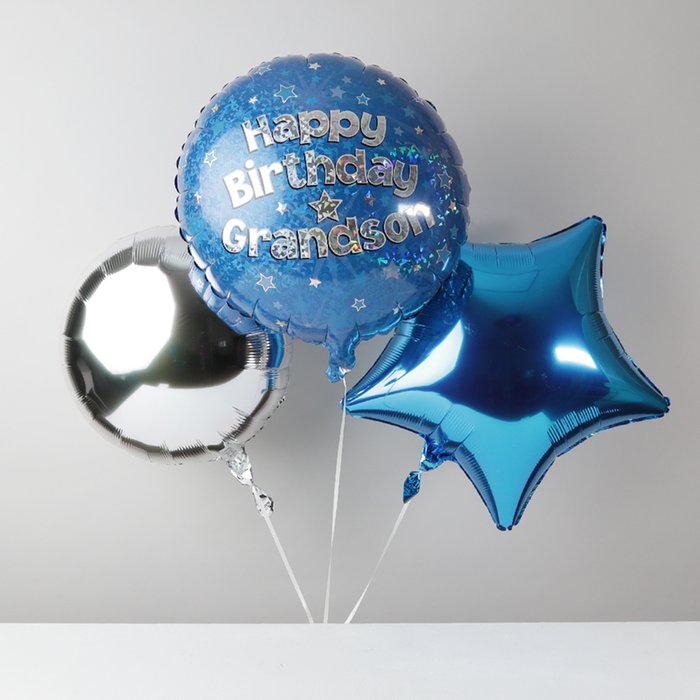 Happy Birthday Grandson Balloon Trio
