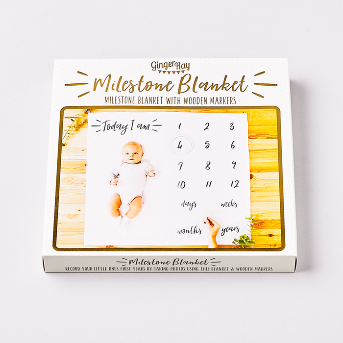 Baby Milestone Keepsake Blanket Moonpig