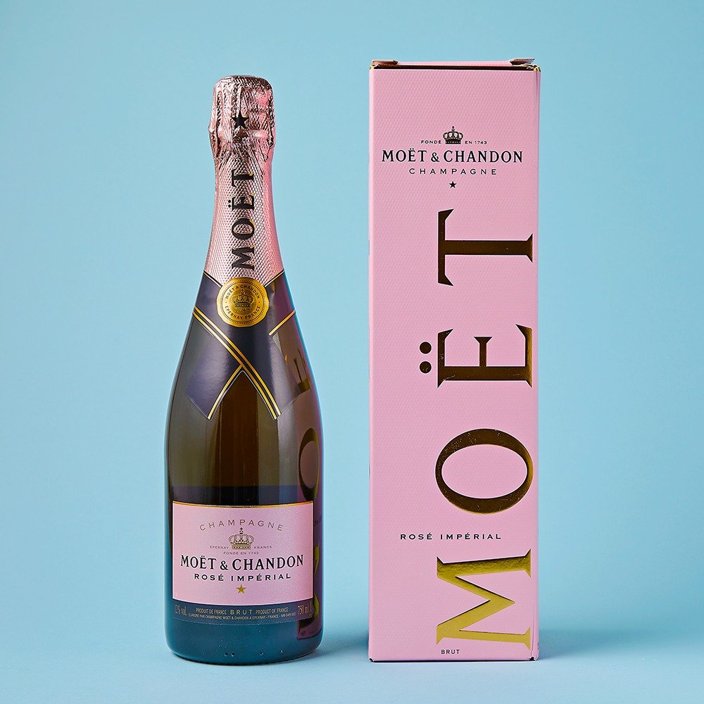 Moët & Chandon Rosé Impérial Champagne 75Cl Gift Box Alcohol