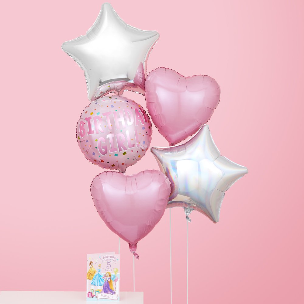 Moonpig Birthday Girl Balloon Bundle