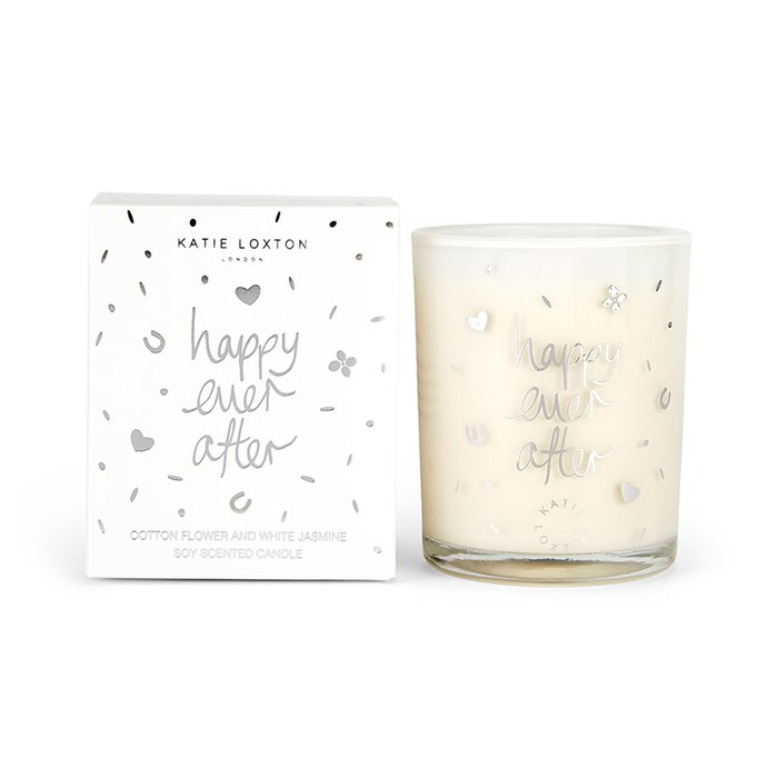 Katie Loxton 'Happy Ever After' Cotton & White Jasmine Candle