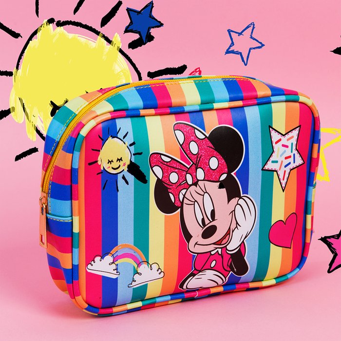 Disney Minnie Mouse Striped Wash Bag