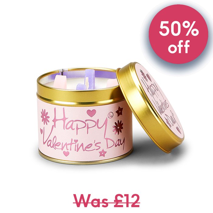 Lily Flame Happy Valentine's Day Candle