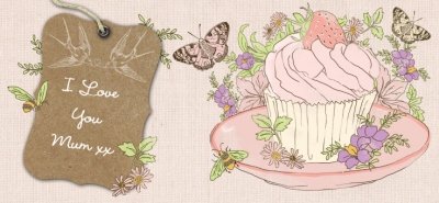 Butterflies and Cupcake Photo Upload Mug