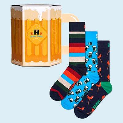 Happy Socks Adults Beer 3pk Sock Gift