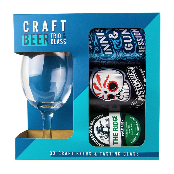 Craft Beer Trio & Glass Gift Set