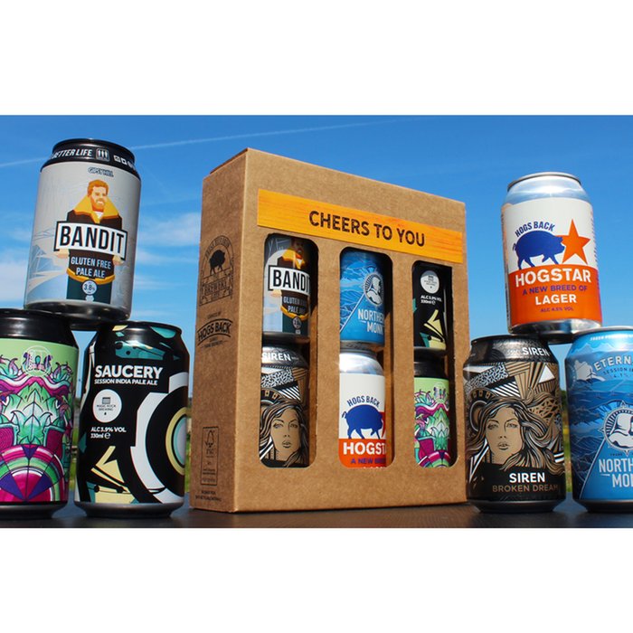 6 Gift Pack Hogs Back Brewery Cheers to You Craft Beers