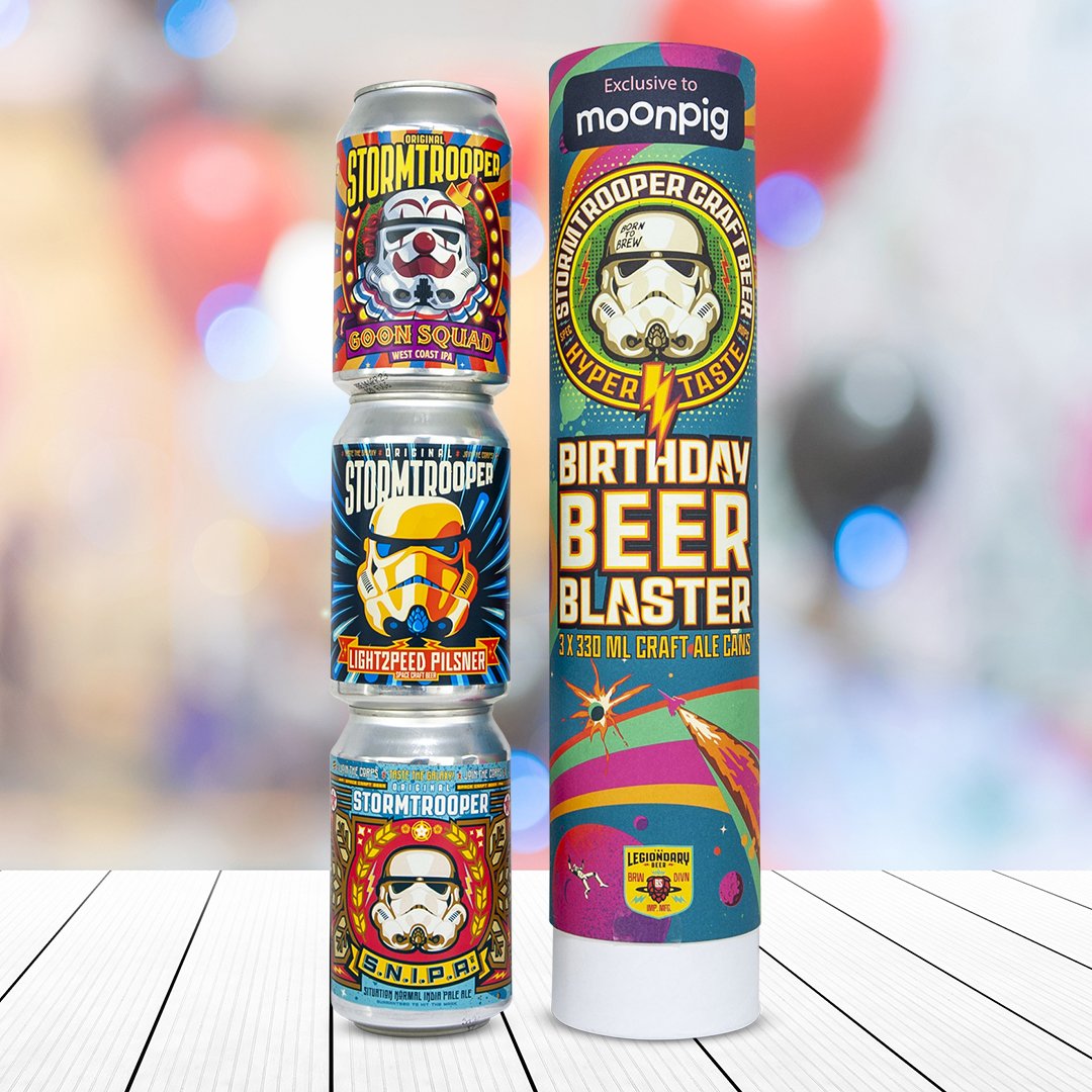 Star Wars Stormtrooper Exclusive Birthday Beer Blaster Trio 3X330Ml Alcohol