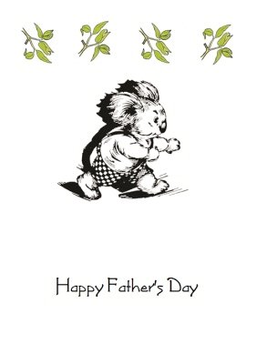 Blinky Bill Running Personalised Happy Father's Day Card