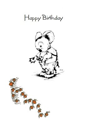 Blinky Bill It's Only Dirt Personalised Happy Birthday Card