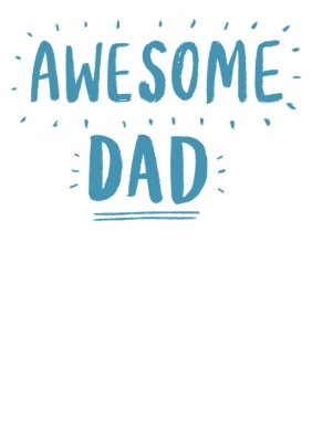 Awesome Dad In Bright Letters Personalised T-Shirt