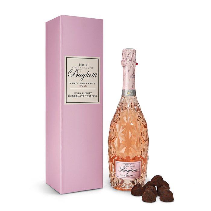 Baglietti Rosé Prosecco 75cl & Chocolate Truffle Gift Set