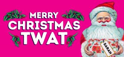 Twat Personalised Christmas Mug