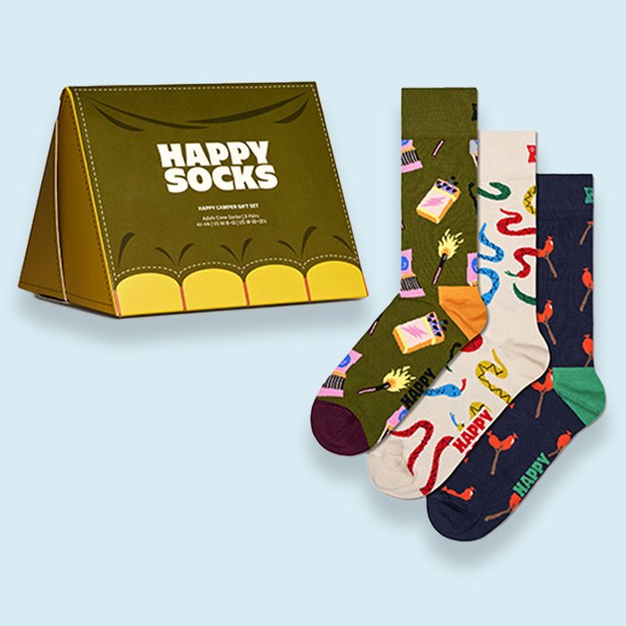 Happy Socks Men's Camping Three Pack (7-11)