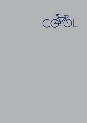 Navy Bicycle In Cool Text Printed T-Shirt