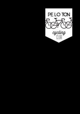 Peloton Cycling Club Black And White T-Shirt