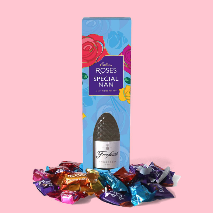 Roses Special Nan Gift Box & Large Prosecco