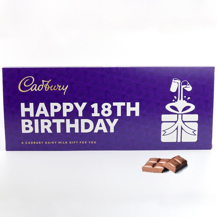 Giant Cadbury Dairy Milk Happy 18th Birthday Bar (850g)