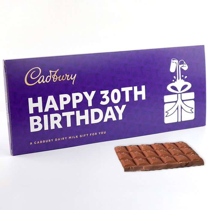 Giant Cadbury Dairy Milk Happy 30th Birthday Bar (850g)