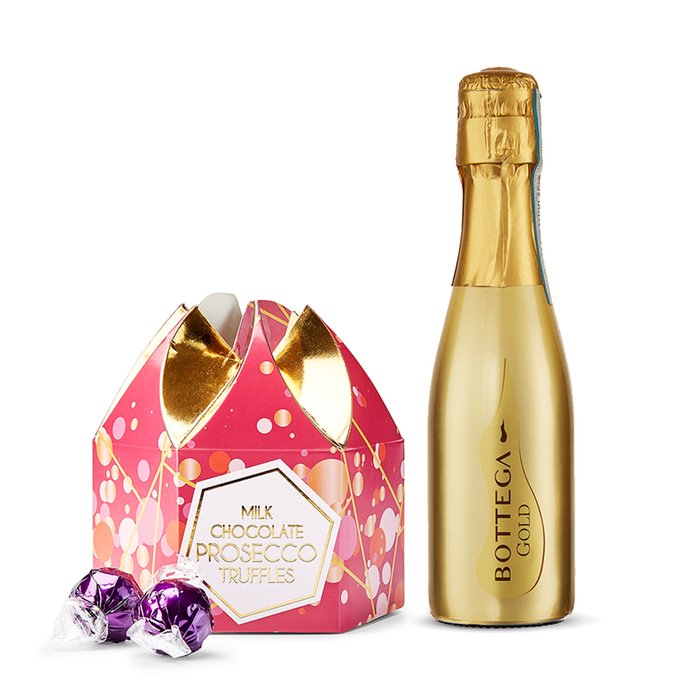 Chocolate Prosecco Truffles & Bottega Gold 20cl Gift Set