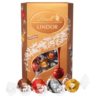 Giant Lindt Lindor Assorted Chocolate Truffles Box 600g
