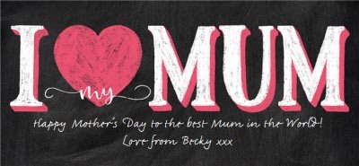 I Heart My Mum Personalised Mother's Day Mug