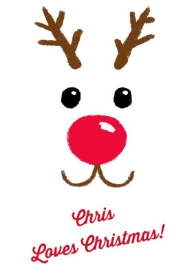 Christmas Reindeer Love Personalised T-shirt
