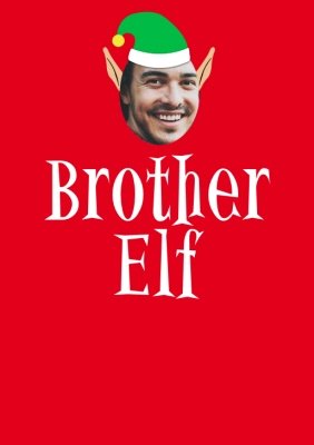 Elf Themed Brother Elf Photo Upload Red T Shirt