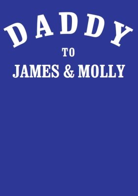 Navy Daddy To Personalised T-Shirt
