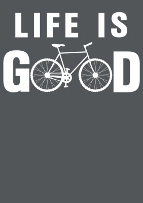Life Is Good Bicycle Personalised T-shirt