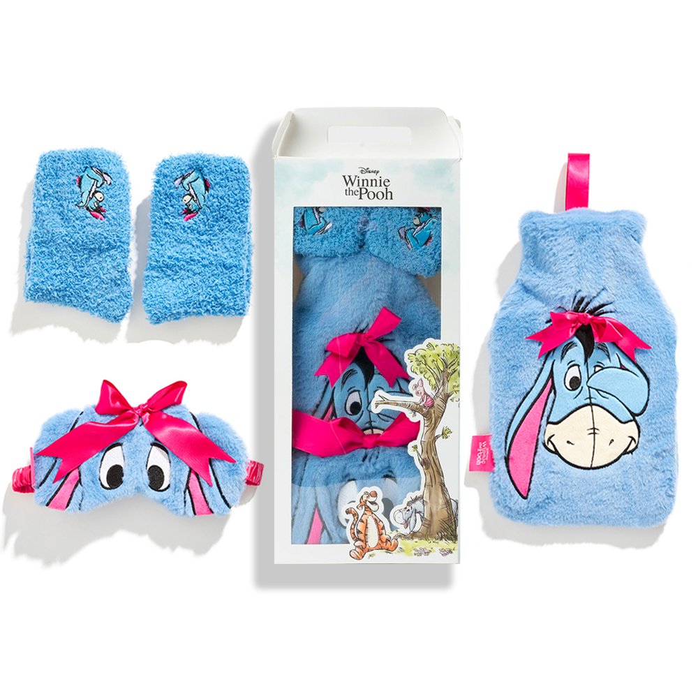Disney Skinnydip Eeyore Eye Mask, Hot Water Bottle & Socks Set