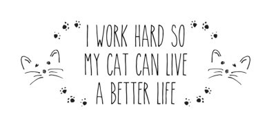 Work Hard Cat Personalised Mug