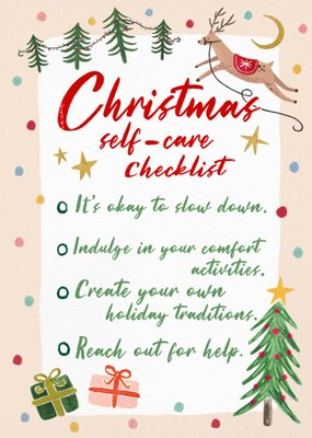 Black Dog Institute Charity Self Care Checklist Christmas Card