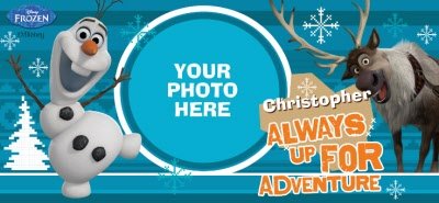 Merry Christmas Disney Frozen Olaf & Sven Photo Upload Mug